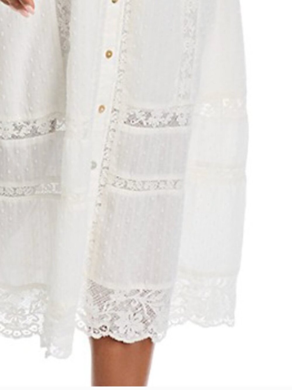 LoveShhackFancy Judalon Swiss Dot Lace Midi Dress White 0 $395 NWT - Picture 7 of 8
